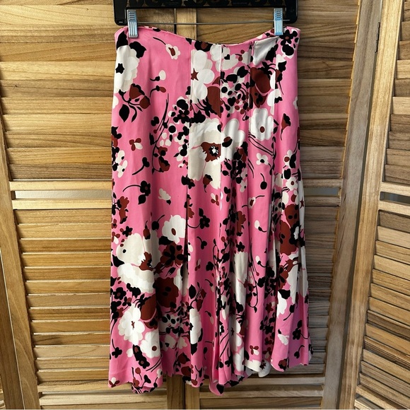Veronica Beard Sania Floral Print Pleated MIDI Skirt in pink size 6 - Picture 6 of 7